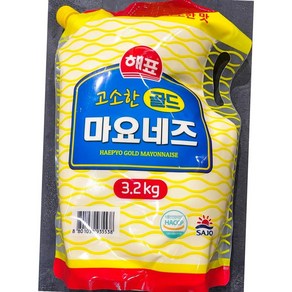 사조 마요네즈 스파우트팩 3.2kg 식자재 업소용 식재료 식당용 대용량 단체 급식용 참치카나페, 1개