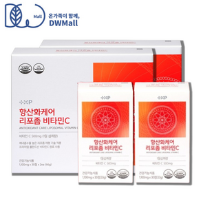 [ 디 더블유 리테일 ] 식약청인증 항산화케어 리포좀 비타민C 500 속쓰림 없는 고함량 비타민씨 리포조말 흡수율 높은 항산화 에 좋은 비타민C 영양제, 2박스, 60정
