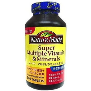 서플리먼트 NATUREMADE(ネイチャーメイド) 네이처 메이드 NATURE MADE 슈퍼 멀티 비타민 미네랄 300 알갱, 1개, 300정