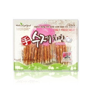 강아지 전용 수제치킨 (치킨꽈배기껌) 300g 강아지육포 강아지 수제간식, 1개