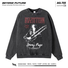 Led Zeppelin 레드제플린 라운드넥 긴팔 탑 맨투맨 블랙 메탈티 밴드 티셔츠