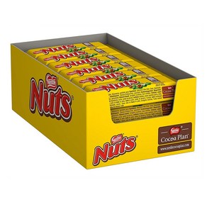 네슬레 너츠 초콜릿바 24개입 헤이즐넛 Nestle NUTS hazelnut chocolate ba with caamel filling, 24개