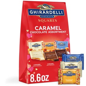 Ghiadelli Chocolate Chocolate Caamel Squaes Assotment Chocolate Squaes fo Valentines 8.6, 1개, 243g