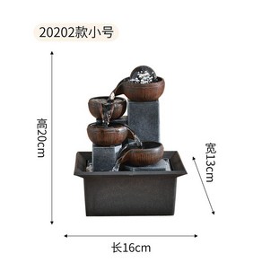 미니분수대 인테리어 실내 가정용 분수 물멍 개업, A. 9500 모델 - (수정 구슬이 있는 소형 모델)