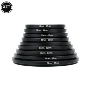 9개 37-82mm SLR UV 편광판 필터 디지털 어댑터 링 렌즈 링 37 49 52 55 58 62 67 72 77 82mm 키트