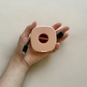 마켓헤라 케이블 선정리 수납 케이스 핑크 케이블정리홀더 케이블정리케이스, 1개