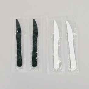 [박스] 일회용 개별 TY PS 나이프 칼 2색상, 흰색, 개별포장, 2000개