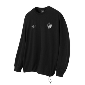 스위브 Bottom Hem Sting Long Sleeve T-shits Black LSRSCTR114M