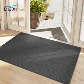 DEXI 1개 바닥 출입구 발판 매트 웰컴 현관 미끄럼방지 발매트 그레이 도어매트 43.5*75cm 61*91cm 76.5*120cm, Gay