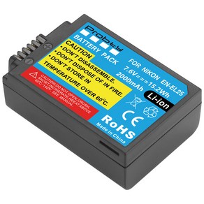 EN-EL25 EN-EL25a ENEL25 Nikon Z50 Z30 ZFC 미러리스 디지털 카메라용 2000mAh 충전식 리튬 이온 배터리, 1 Pc Battey, 1개