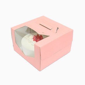 케익박스 레터링케익박스 투명창 파스텔 케익상자 블라썸 2호 장원패키지 [5/25ea] 하판별도구매, 5개