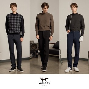 [쇼핑엔티] [Wolsey] 울시 24FW 최신상! 기능성 라운딩 기모본딩 팬츠 3종 남성, 30, 블랙