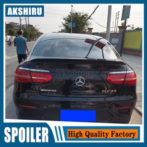 ABS 자동차 리어 윙 스포일러 메르세데스 GLC 클래스 쿠페 GLC300 GLC250 2016-2018 스포일러 벤츠 GLC 쿠페 GLC43 GLC260, 4)Black