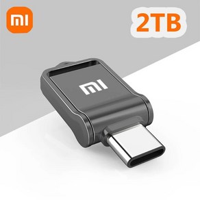 샤오미 호환용 USB 3.2 고속 플래시 드라이브 C타입 인터페이스 휴대폰 컴퓨터용 이중 사용 메모리 스틱 2TB 1TB 512GB, Black 2TB