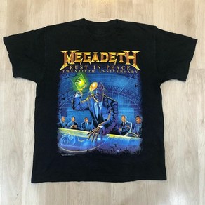 Megadeth 밴드 메탈 록 반팔 뷰티 타이드 스트리트 헤비 코튼 ins 슈퍼 핫 타이드 브랜드 틈새 티셔츠 남성과 여성