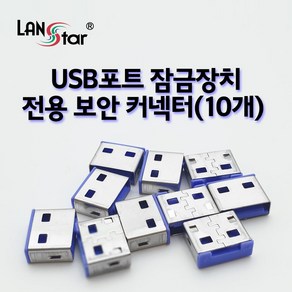 USB포트 잠금장치 전용 보안 커넥터 블루 10p, 10개