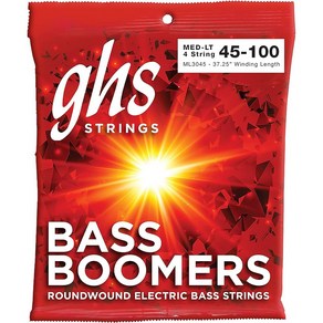 GHS BASS BOOMERS 베이스 기타 현세트 줄 ML3045 45-100, 없음, 1개