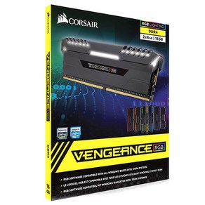 커세어 16G DDR4 PC4-27700 CL16 VENGEANCE LED RGB 램 데스크탑용, CMR16GX4M2C3466C16, 1개