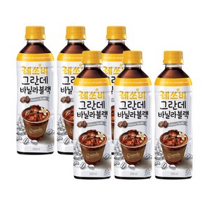 더 커진 레쓰비 커피 그란데 바닐라블랙 500mlx6펫, 6개, 500ml