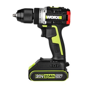 WORX 20V 충전 드릴 드라이버 WU182.1, 본품 + 배터리 1개, 1개