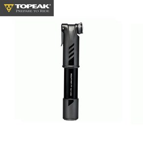 TOPEAK 토픽 펌프 Mountain TT Twin Tubo 마운틴 티티 트윈 터보 휴대용 자전거 펌프 큰 타이어용 소형 핸드펌프, 블랙, 1개