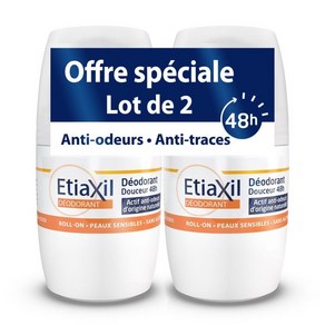 ETIAXIL 프랑스 정품 에티악실 48h 젠틀 액티브 롤온 데오드란트 50ml 2개세트, 2개