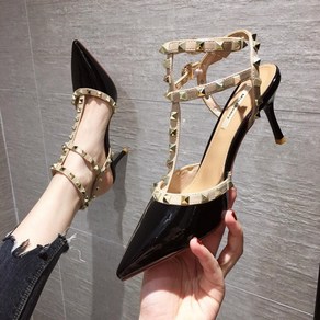 여하 스터드 누드 스틸레토 힐 high-heeled women's shoes 하늘비즈 A8 G756E034