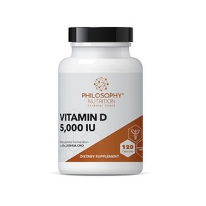 필로소피 비타민 D 5000 IU 120캡슐 - Philosophy Nutition Vitamin D 5000 IU 120 cap, 1개, 120정