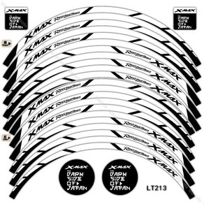 오토바이 휠 반사 스티커 스쿠터 림 데칼 스트라이프 테이프 액세서리 야마하 XMAX xmax 125 250 300 용 방수