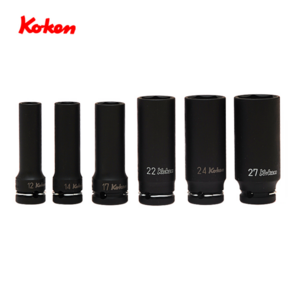 일본산 코켄 롱 복스알 흑색 1/2인치 10mm-24mm 임팩소켓 육각소켓 복스다마, 1/2인치 X 10mm