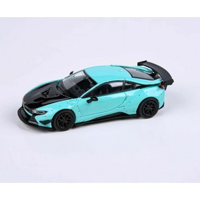 1:64 BMW i8 LBWK 와이드 바디 튜닝카 다이캐스트 자동차 모형, 블루2, 1개