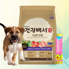 건강백서 건강한관절 강아지유산균증정 뼈관절강화 기능성 강아지사료, 2kg, 1개, 뼈/관절강화