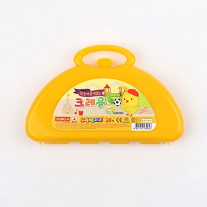 동아 노랑병아리 크레용 24색 1개 손에묻지않는 크레파스 미술 놀이 그림 색칠 유치원 어린이집 아동용