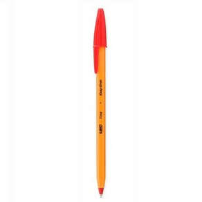 BIC 오렌지 파인 볼펜 0.7MM 색상 빨강 12자루 1갑, 1