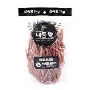 오리 슬라이스 순수육포 애견간식 1kg 육포간식 애견간식추천, 1개