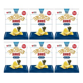 농심 포테토칩 크레오파트라 솔트앤김, 6개, 50g