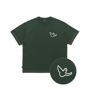 마크곤잘레스 BIG ANGEL CONTRAST STITCH T-SHIRT - D/GREEN Z242UST120052 558289