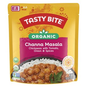 Tasty Bite Oganic Channa Masala 10 Ounce Ready to Eat Micowavable Entee Vegan & Gluten Fee, 1개, 283g