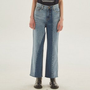 [LINE] Two-tone Semiwide Denim