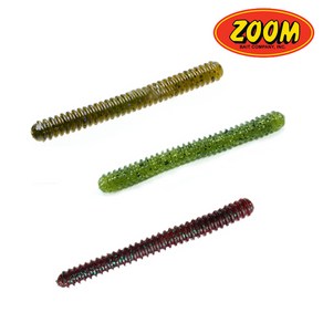 줌웜 ZOOM 더블링거 4인치 배스웜 배스루어, 052-054 Watemelon Red, 8g