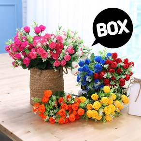 BOX판매 케이라로즈 15개 성묘 산소 꽃 납골당 조화, 케이라로즈 레드(15개) BOX, 1개