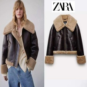 자라 겨울 리버시블 무스탕 크롭 자켓 ZARA