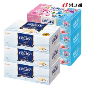 빙그레 엑설런트 오리지널 3개+캐치티니핑 3개 아이스크림, 6개, 800ml