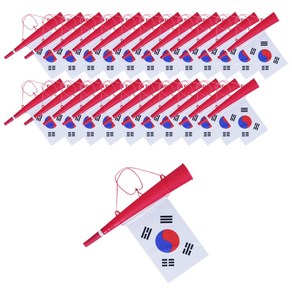 스투피드 태극기 응원 나팔 24개입, 1세트, 레드