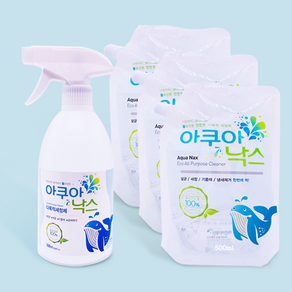 아쿠아낙스 500ml 다목적 세정제 (살균 탈취 세정) 시계세척제 전해수 알칼리이온수