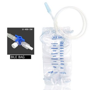 협성 바일백 담즙배액 담즙주머니 400ml U-400 400-3 400-3W (BILEBAG), 협성 바일백U- 400-3W, 1개