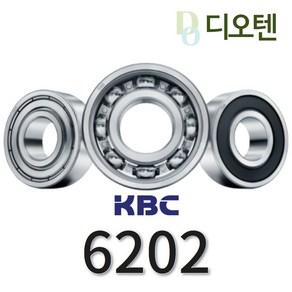 KBC 베어링 6200 ZZ DD 국산 깊은 홈 볼베어링 볼 베아링 철제커버 고무커버 산업용 기계 수리 전동공구 에어공구 부품, 1개