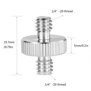 [3개] 카메라 4인치 양쪽 스터드 볼트 듀얼 어댑터 1 나사, 단품, 3개