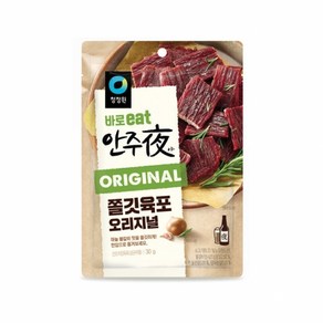 상세설명참조 청정원 바로eat 안주야 쫄깃육포 오리지널 30g, 1개