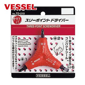 베셀 VESSEL 드라이버 TD-210 쓰리포인트드라이버, TD-230, 1개